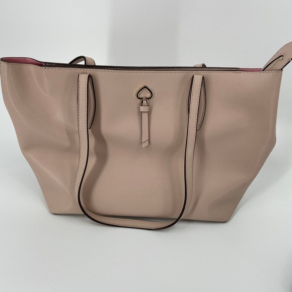 Kate Spade Adel Shoulder Handbag Tote Refined Grain Leather Warm Beige - Picture 2 of 13